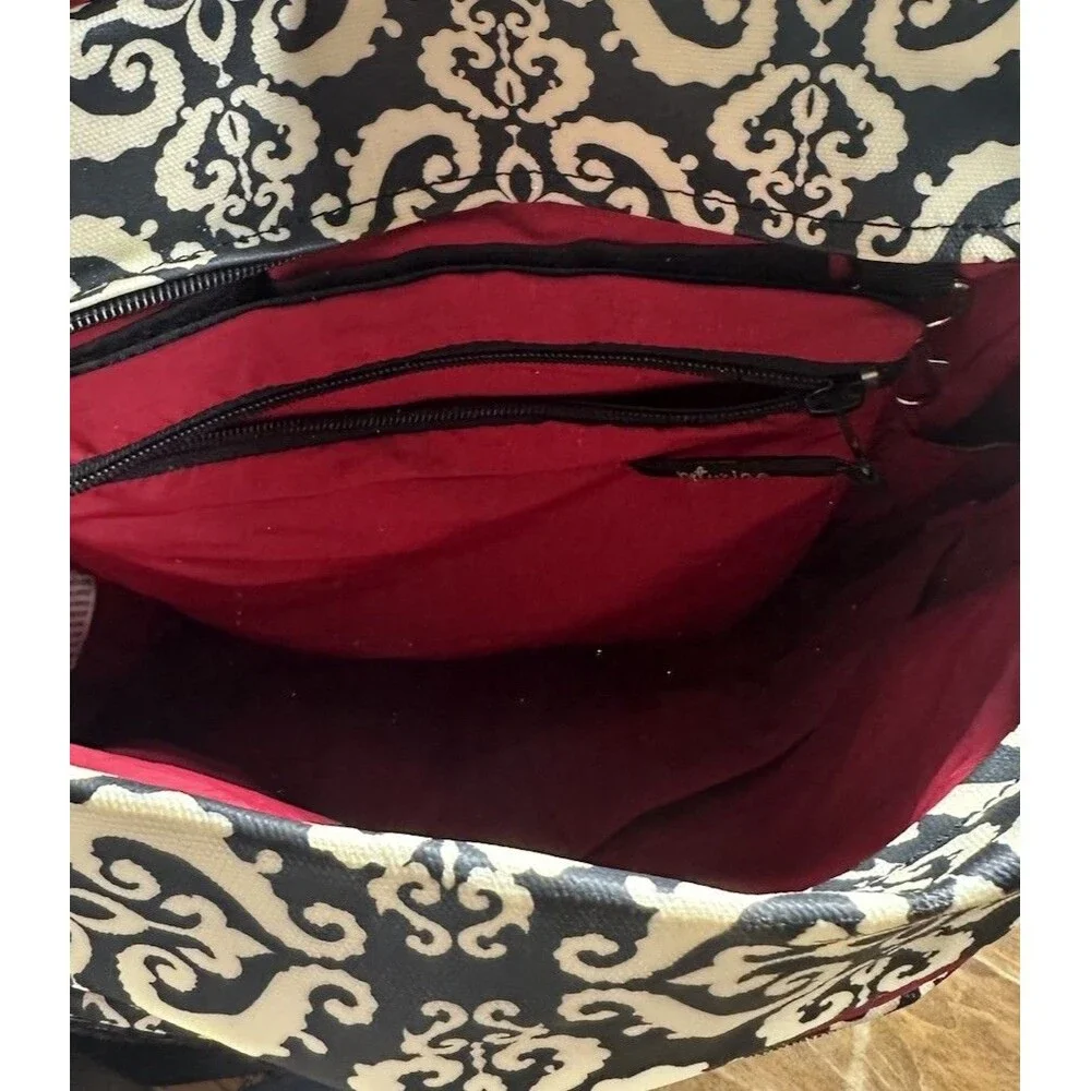 PETUNIA Pickle BOTTOM Diaper Bag Boxy Backpack LUXURY Frolicking in Fez Black